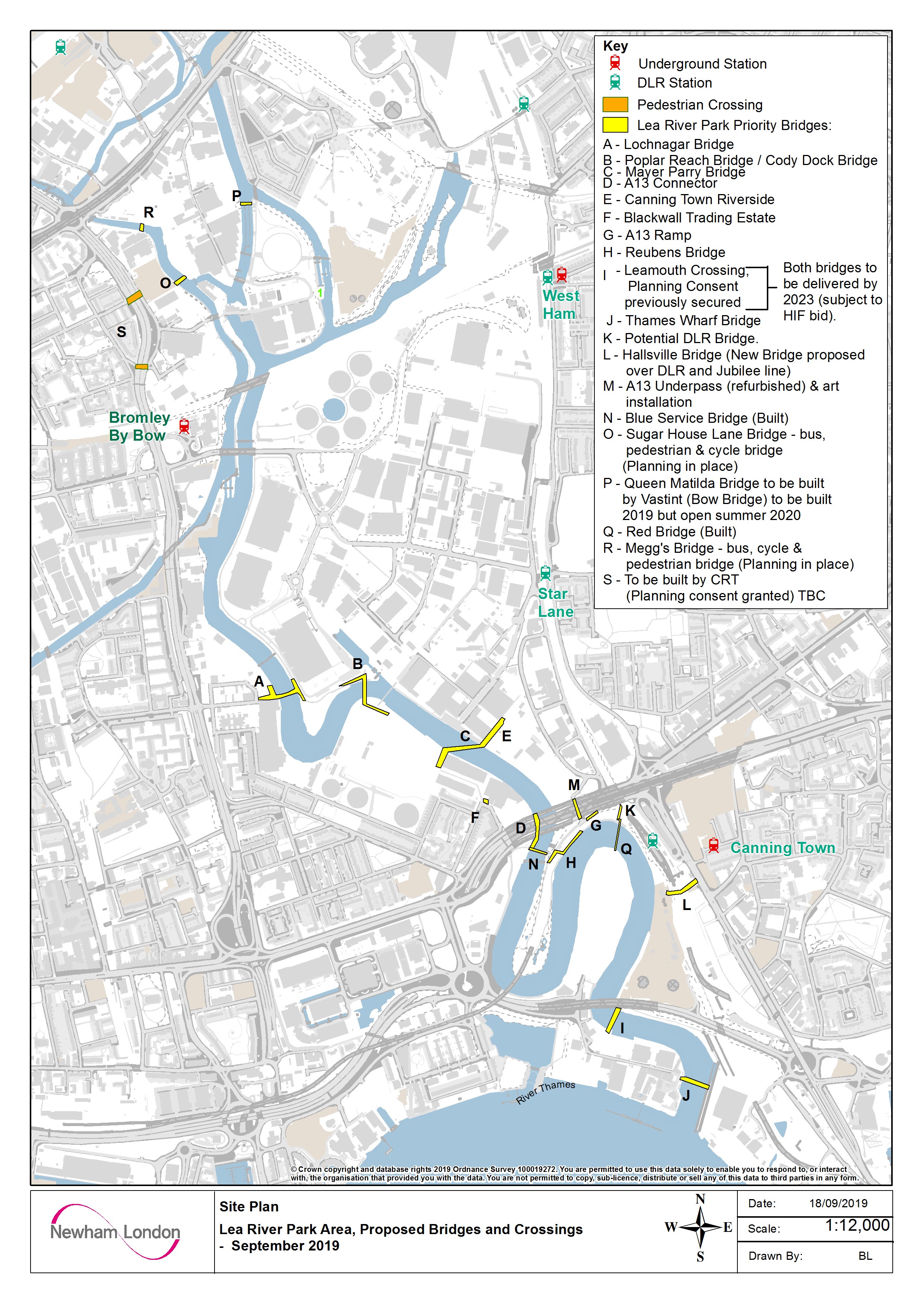 Leamouth proposed bridges Sep 2019